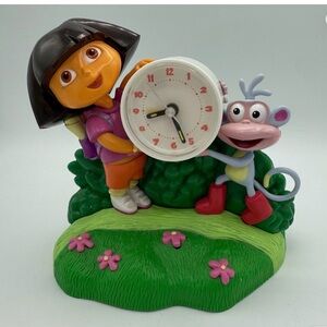 Dora the Explorer Kids Clock with Green Base